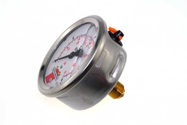 Manometer 4 bar 63mm Glyzerinfullung 1/4\" | Steuerungstechnik StG